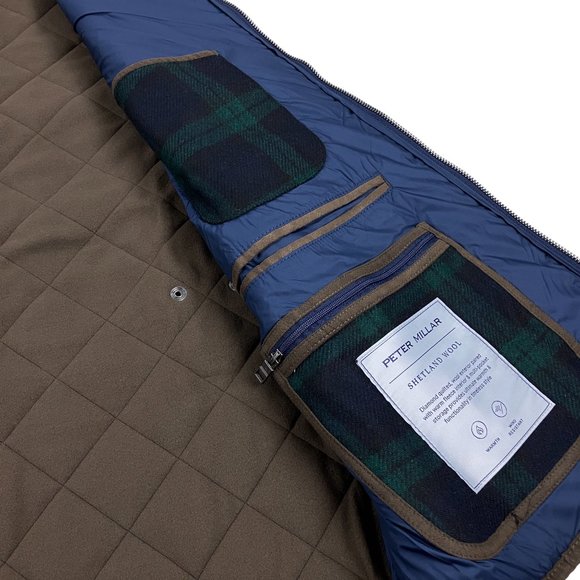 Peter Millar Vest Mens Shetland Wool Jacket Green Buffalo Plaid - Picture 7 of 9